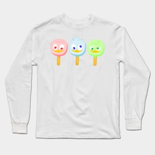 DuckTales Huey Dewey and Louie ice cream Long Sleeve T-Shirt